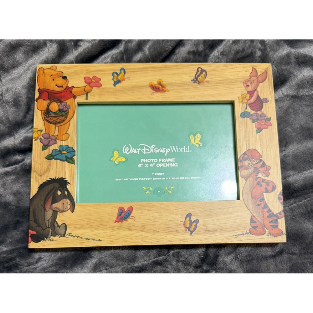 Disney Winnie The Pooh Photo Frame 6"x4" Picture Tigger Piglet Eeyore Butterfly